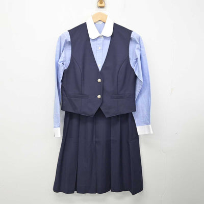 【中古】福島県 日本大学東北高等学校 女子制服 4点 (ブレザー・ベスト・シャツ・スカート) sf083199