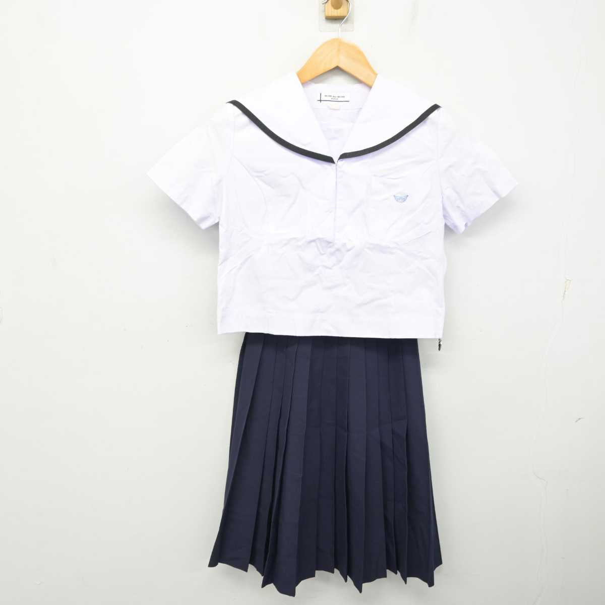 【中古】高知県 高知市立西部中学校 女子制服 2点 (セーラー服・スカート) sf083226