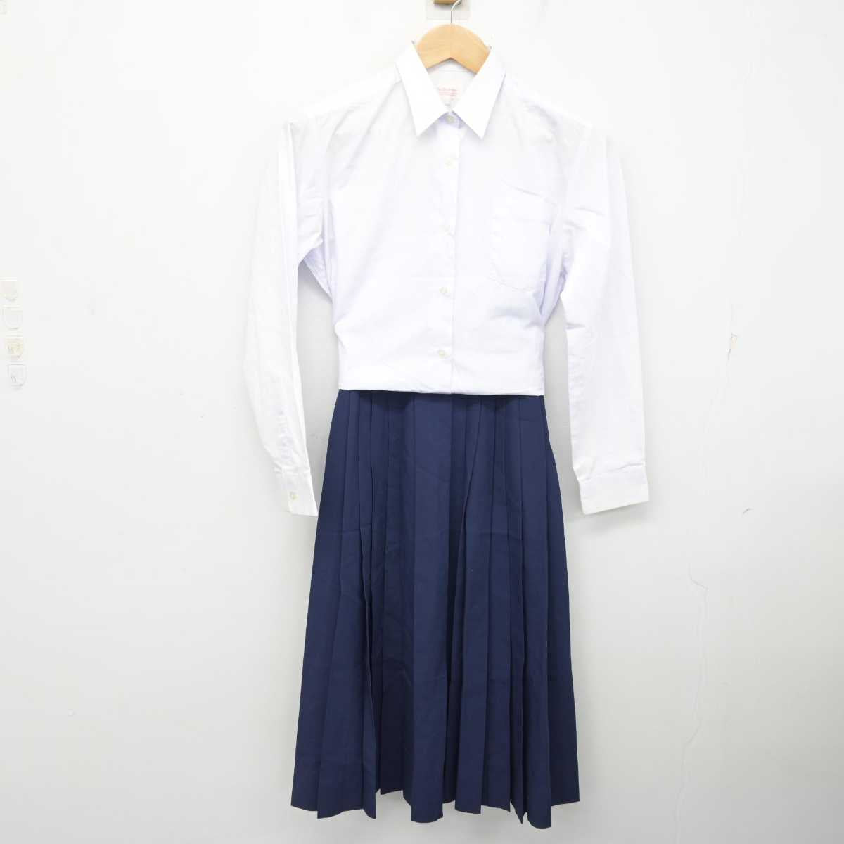 【中古】高知県 高知西高等学校 女子制服 2点 (シャツ・スカート) sf083238