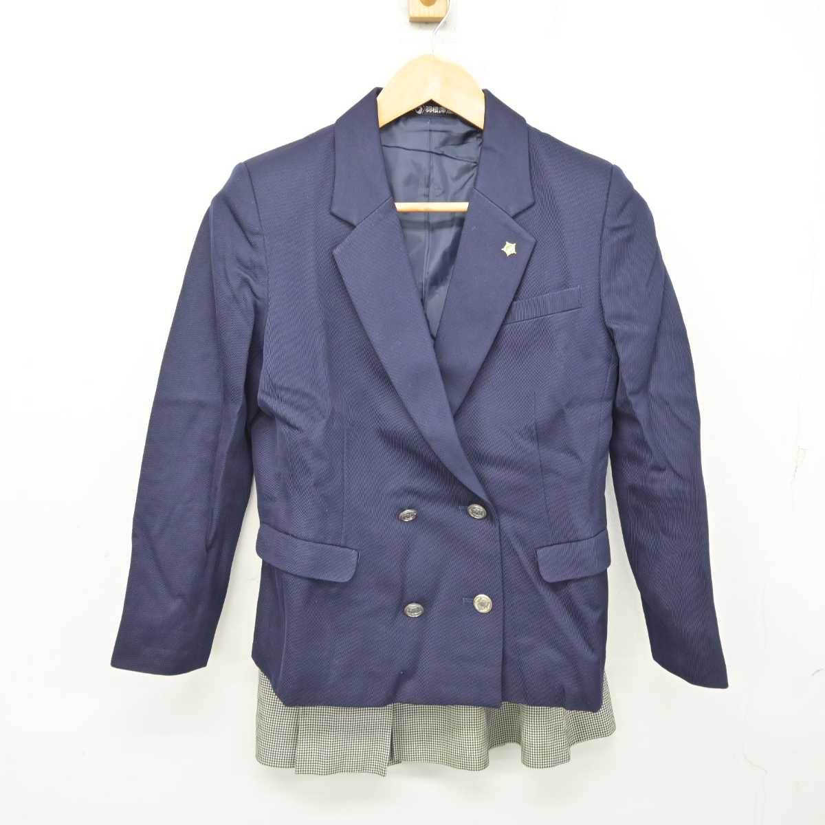 【中古】神奈川県 湘南台高等学校 女子制服 3点 (ブレザー・スカート) sf083244