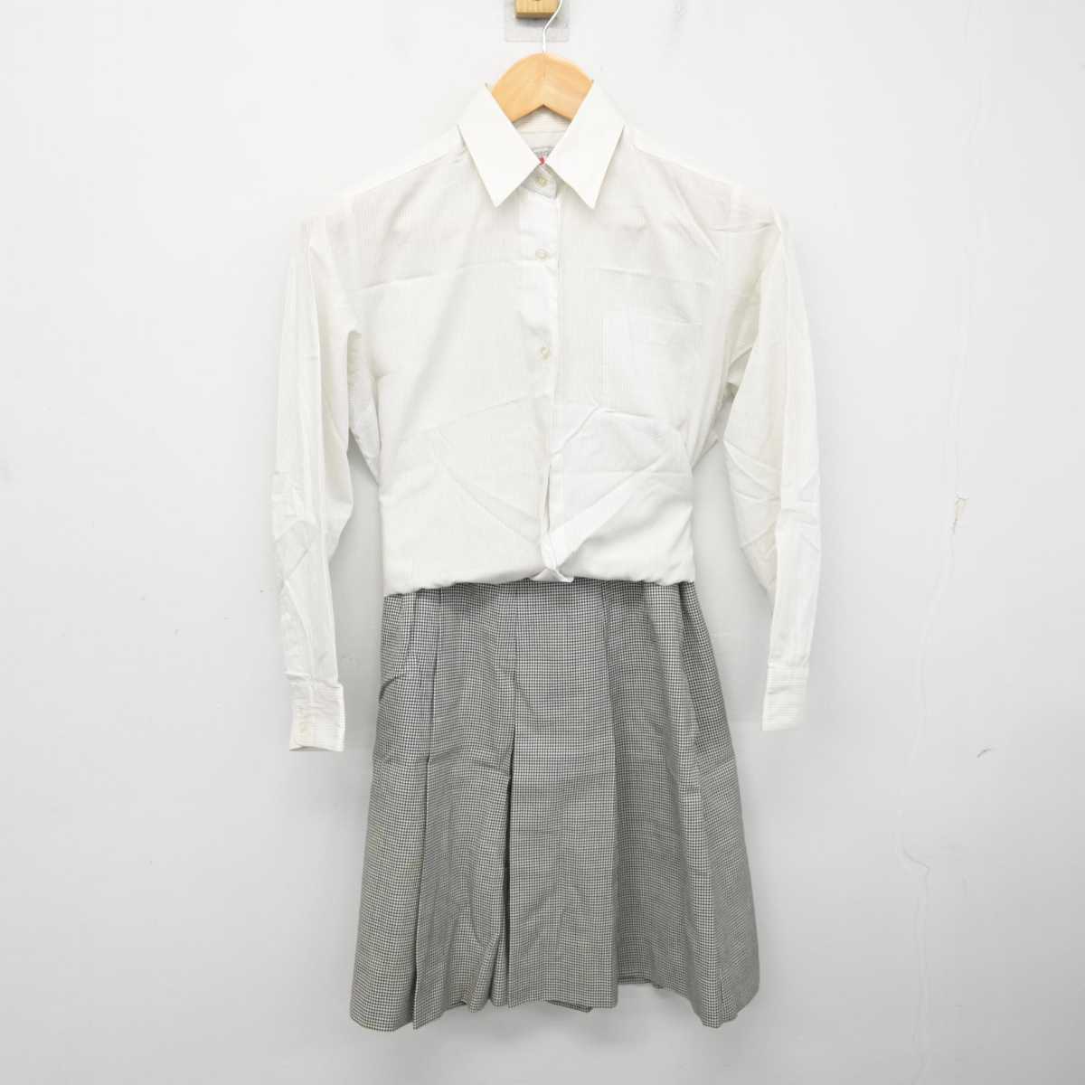 【中古】神奈川県 湘南台高等学校 女子制服 2点 (シャツ・スカート) sf083245