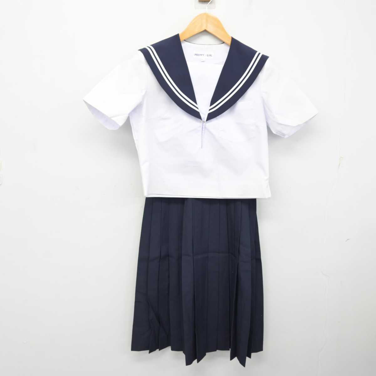 【中古】愛知県 知立中学校 女子制服 2点 (セーラー服・スカート) sf083248