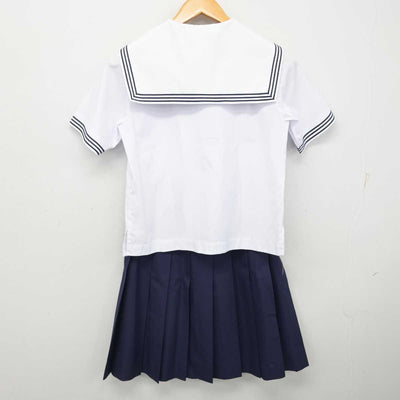 【中古】愛知県 安城学園高等学校 女子制服 4点 (セーラー服・ニットベスト・スカート) sf083249