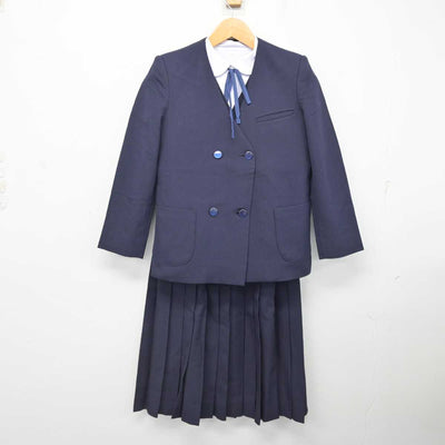 【中古】千葉県 習志野台中学校 女子制服 5点 (ブレザー・ベスト・シャツ・スカート) sf083292