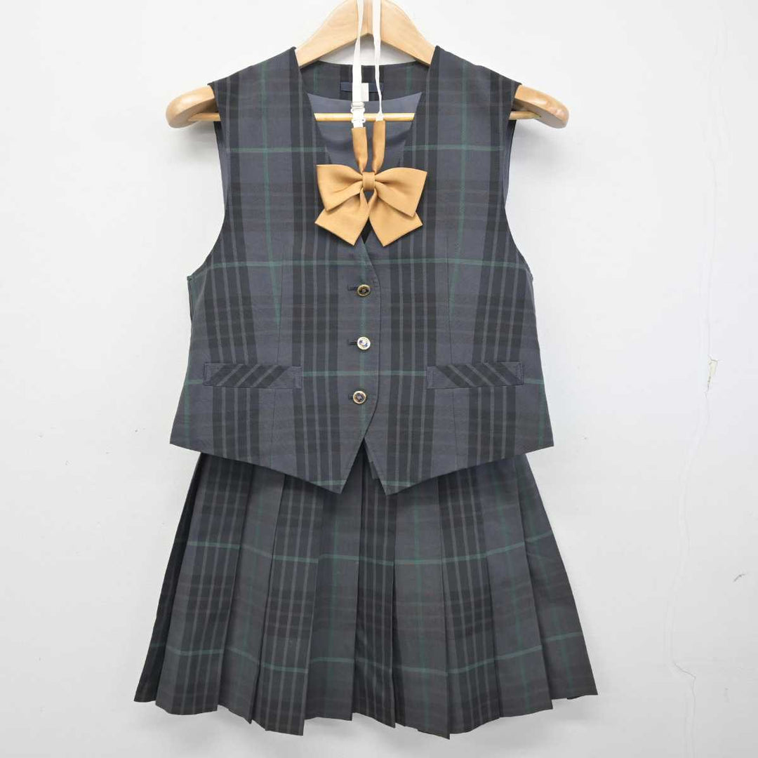 中古】千葉県 専修大学松戸中学校・高等学校 女子制服 3点 (ベスト・スカート) sf083315 | 中古制服通販パレイド