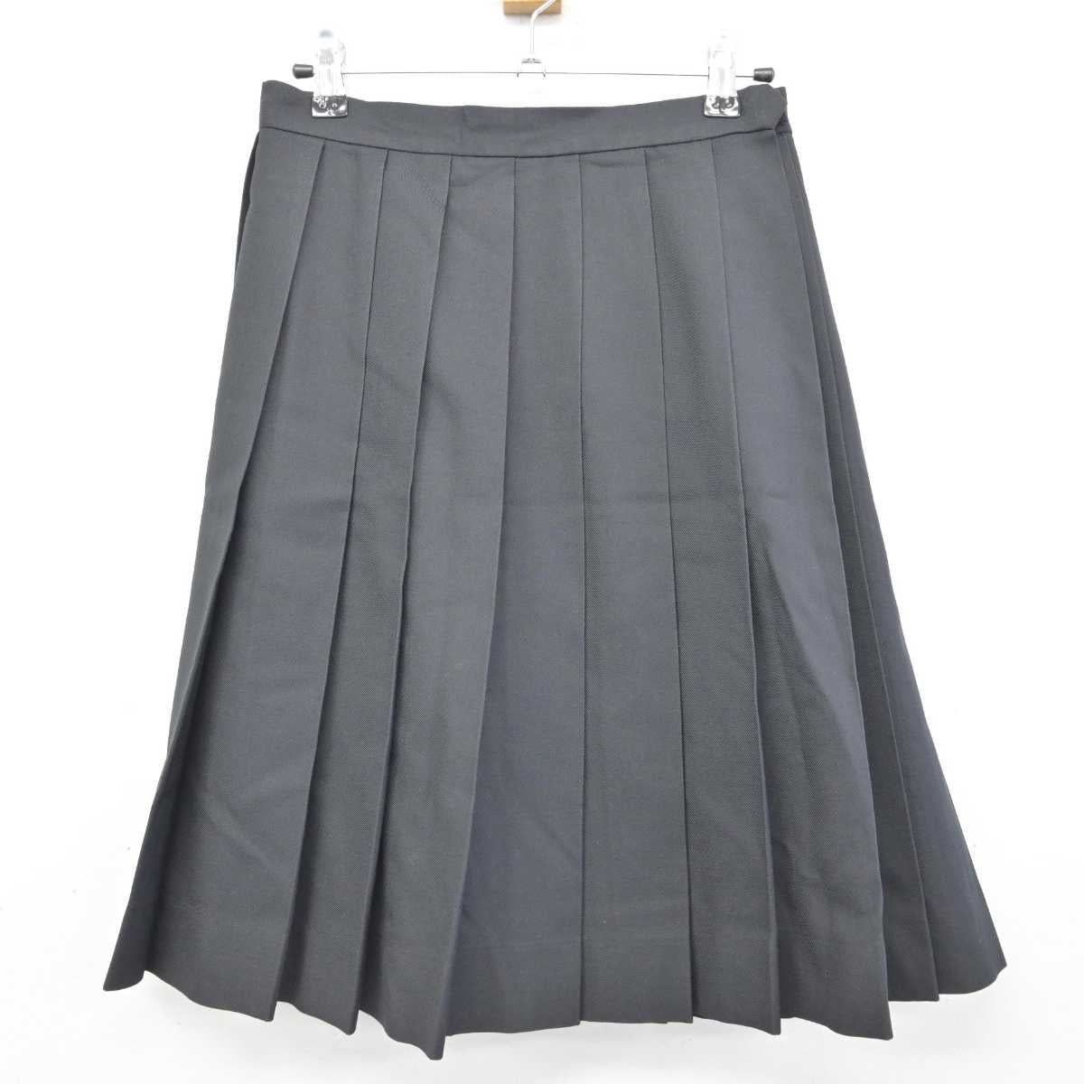 【中古】佐賀県 早稲田佐賀中学校・高等学校 女子制服 3点 (ベスト・スカート) sf083338