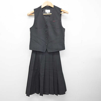 【中古】佐賀県 早稲田佐賀中学校 女子制服 4点 (ベスト・スカート・スカート) sf083341