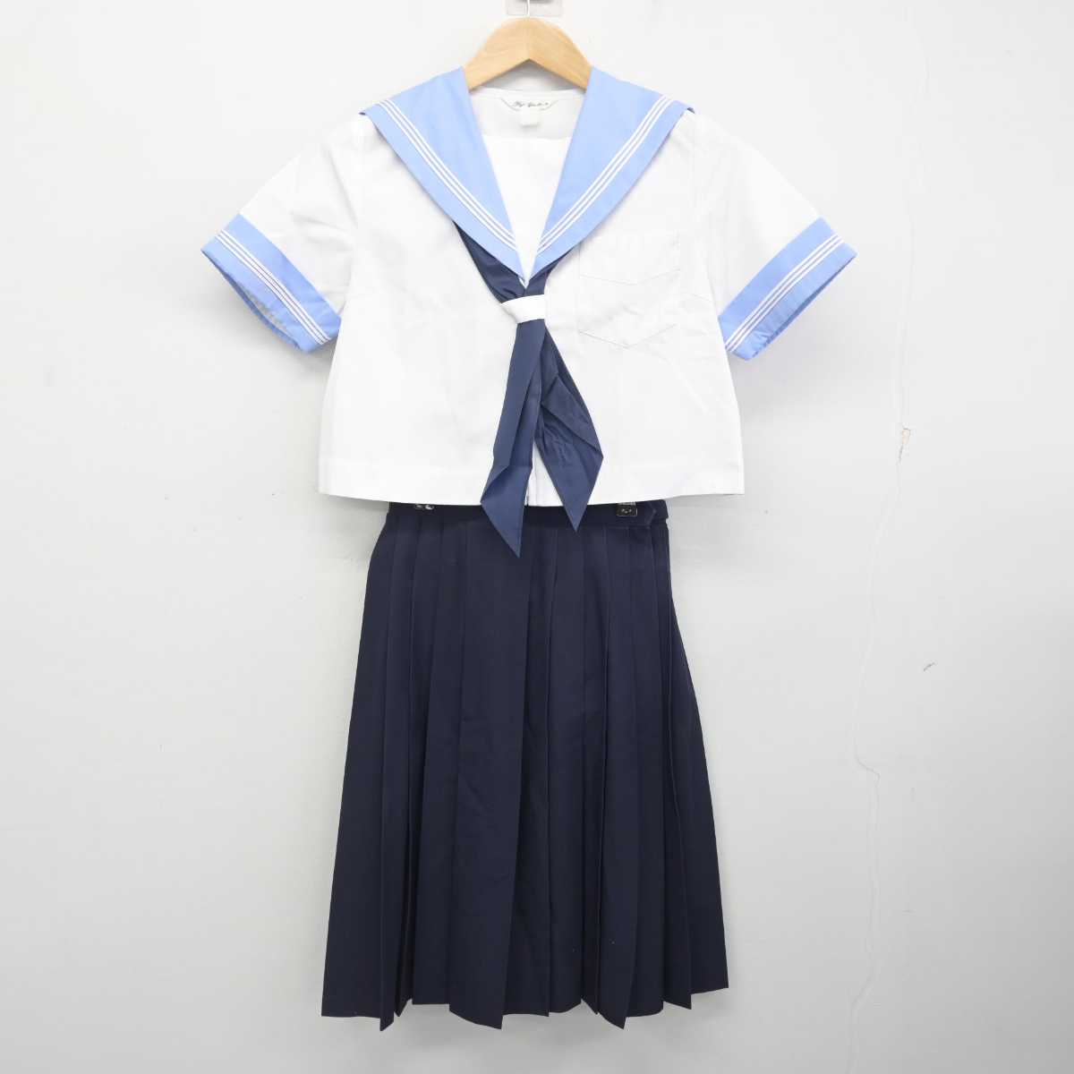 【中古】北海道 湯川中学校 女子制服 3点 (セーラー服・スカート) sf083359