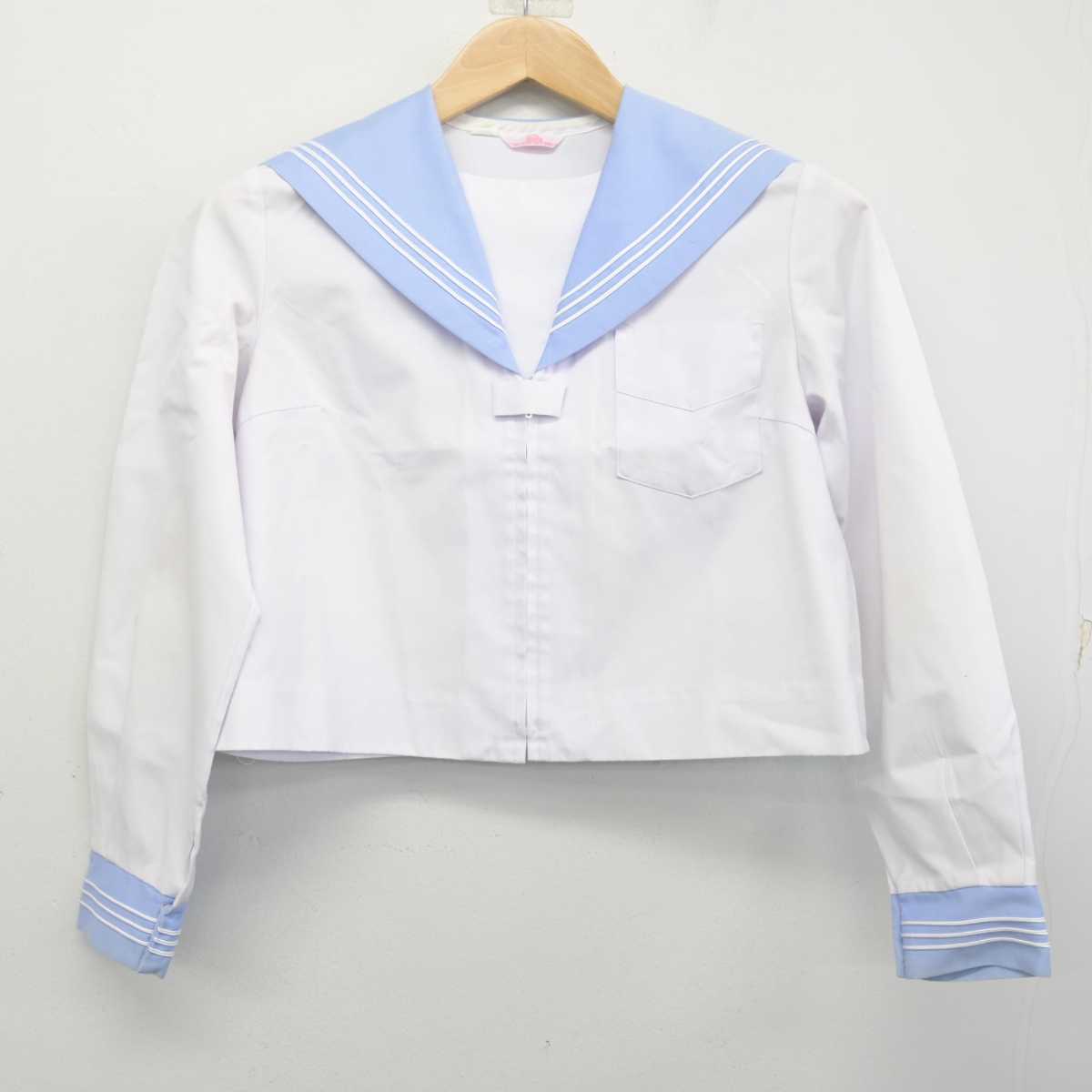 【中古】北海道 湯川中学校 女子制服 2点 (セーラー服・セーラー服) sf083360