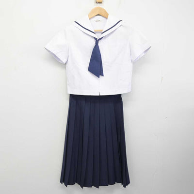 【中古】埼玉県 岸中学校 女子制服 5点 (セーラー服・スカート) sf083366