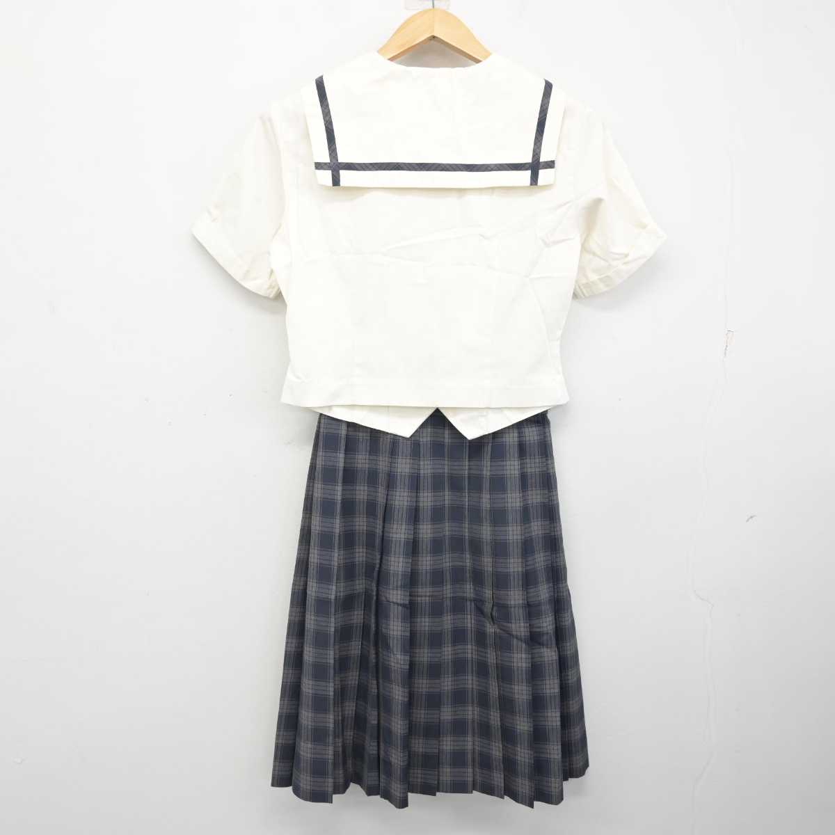 【中古】岡山県 岡山南高等学校 女子制服 3点 (セーラー服・スカート) sf083374