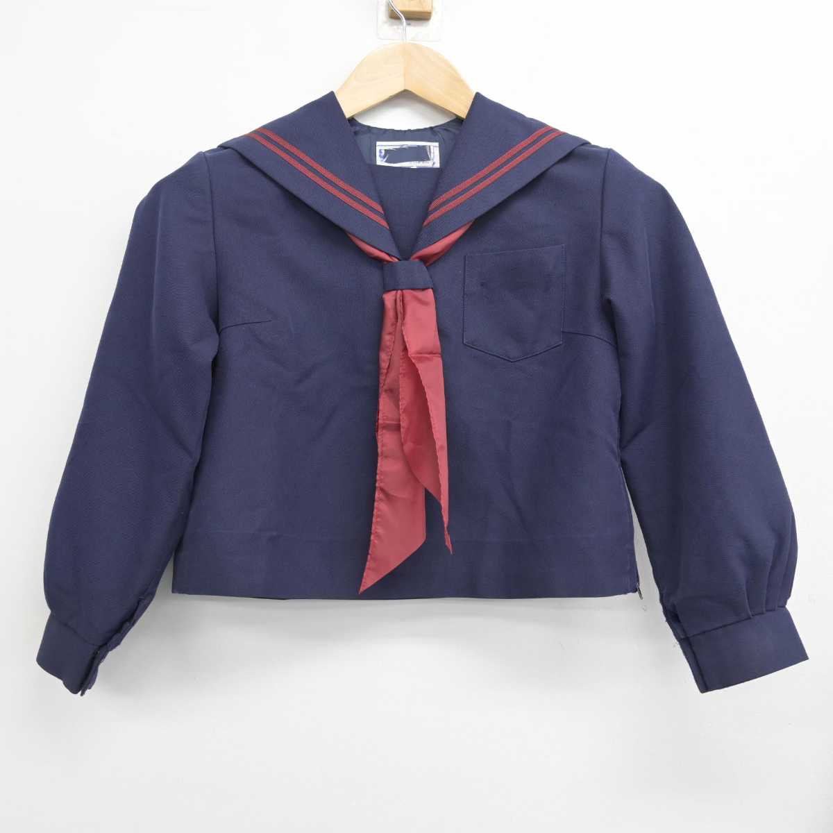 【中古】福岡県 三潴小学校 女子制服 3点 (セーラー服・スカート) sf083378