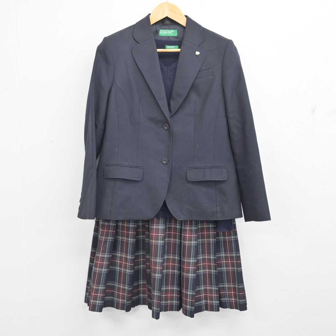 大阪高等学校　制服　女子　スカート 中古制服】大阪府 大阪高等学校 女子制服 4点（ブレザー・シャツ