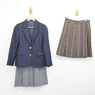 【中古】神奈川県 慶応義塾湘南藤沢高等部 女子制服 4点 (ブレザー・スカート・スカート) sf083404