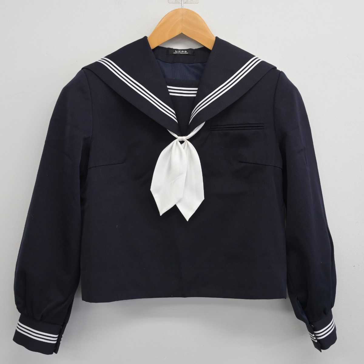 【中古】静岡県 御殿場中学校 女子制服 3点 (セーラー服・スカート) sf083411