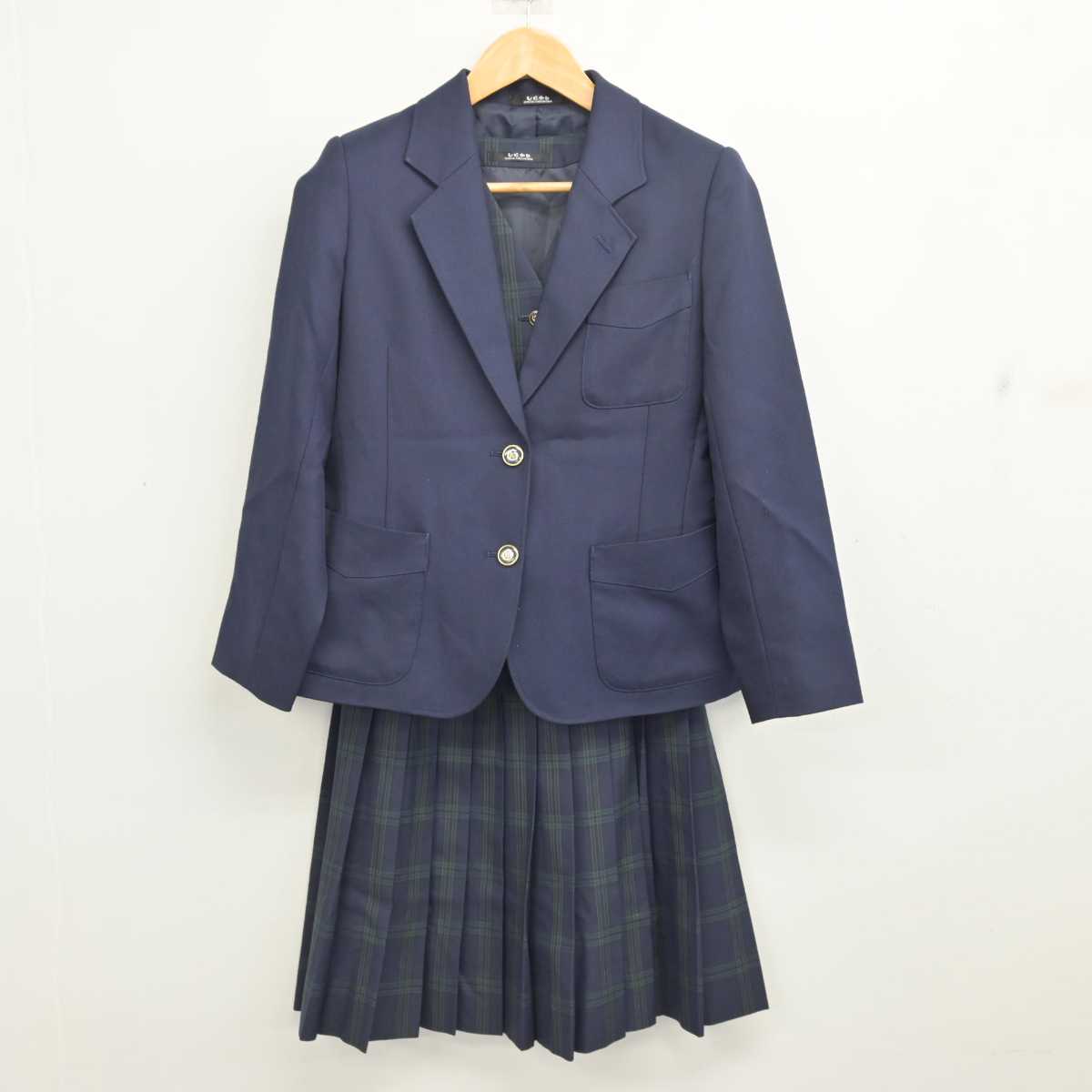 【中古】静岡県 御殿場高等学校 女子制服 3点 (ブレザー・ベスト・スカート) sf083412