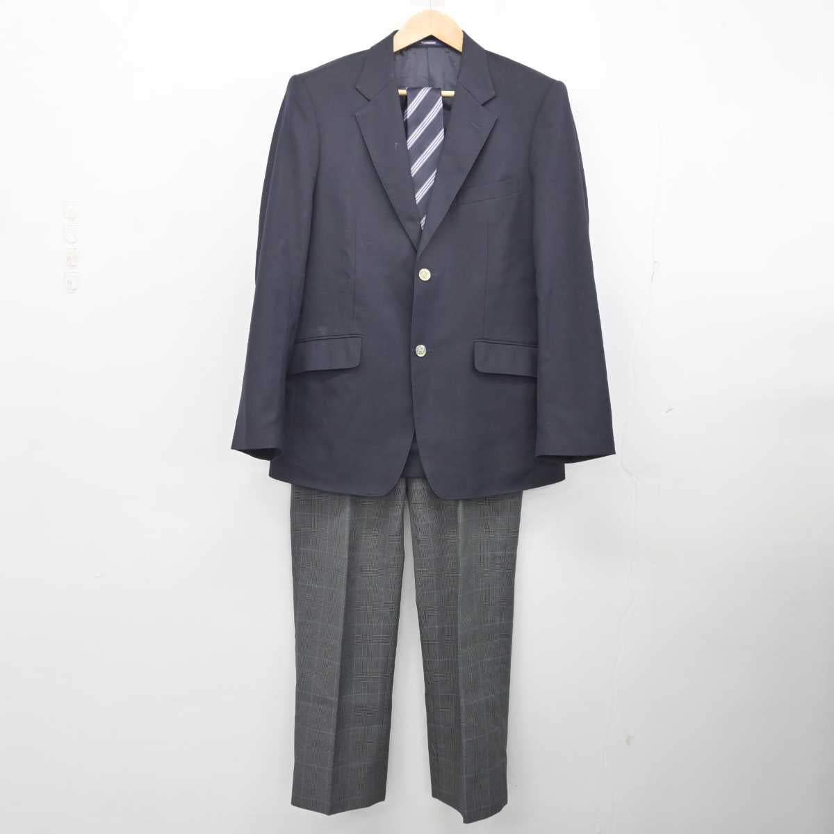 【中古】神奈川県 綾瀬西高等学校 男子制服 3点 (ブレザー・ズボン) sf083427