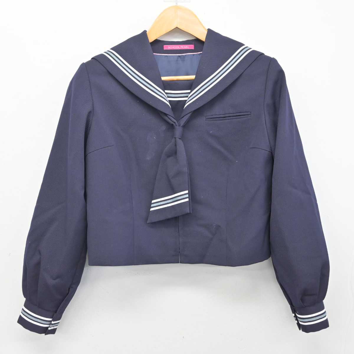 【中古】埼玉県 春日部南中学校 女子制服 3点 (セーラー服・ジャンパースカート) sf083477