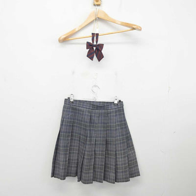 【中古】東京都 明星中学校・高等学校 女子制服 2点 (スカート) sf083493