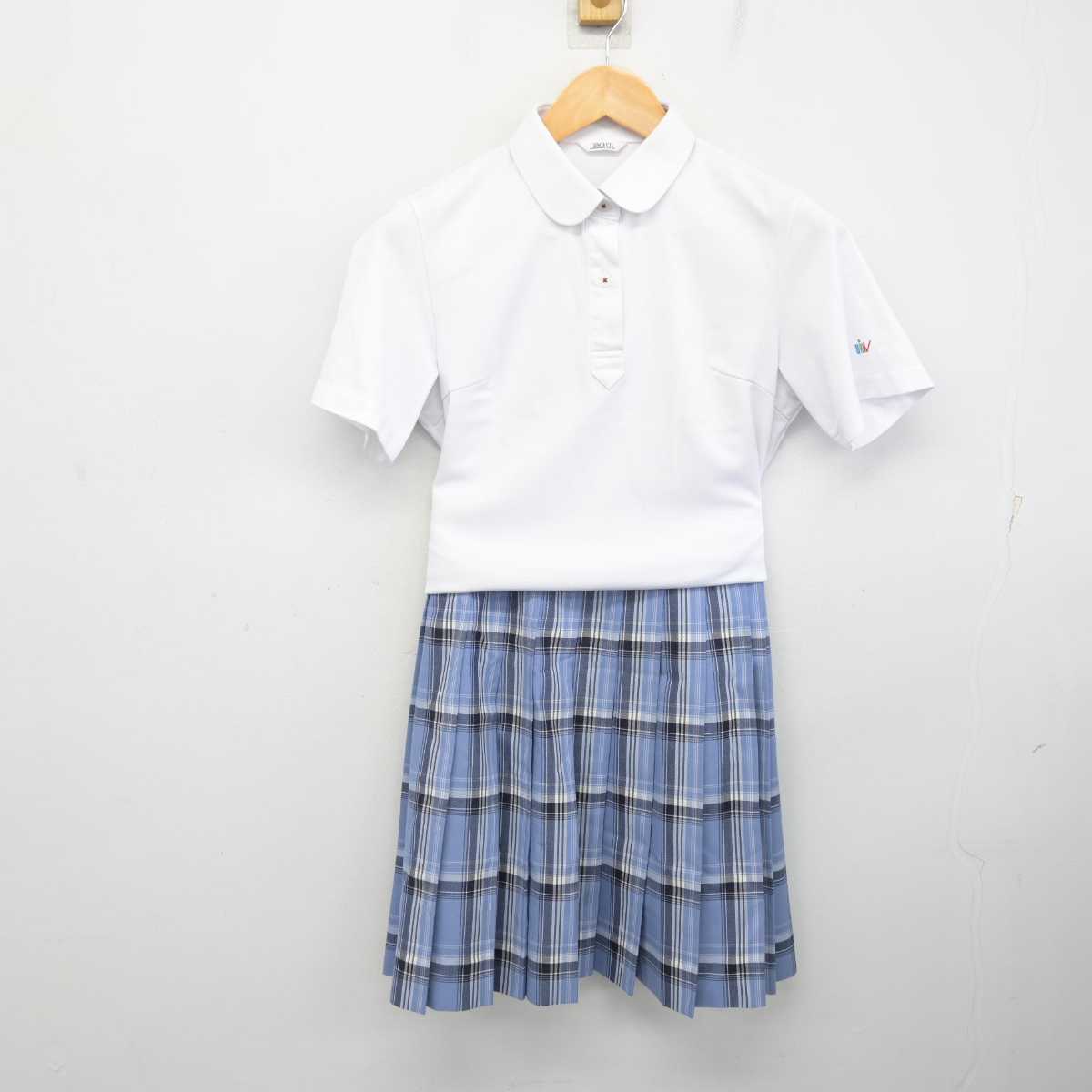 【中古】群馬県 高崎健康福祉大学高崎高等学校 女子制服 3点 (シャツ・スカート) sf083504