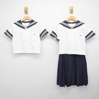 【中古】神奈川県 神奈川学園中学校 女子制服 3点 (セーラー服・スカート) sf083544