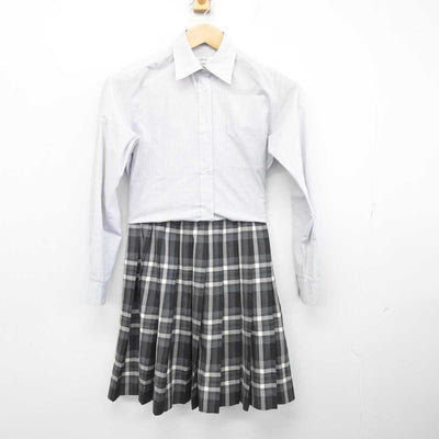 【中古】鹿児島県 鹿児島実業高等学校 女子制服 3点 (ニット・シャツ・スカート) sf083572