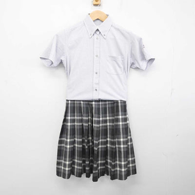 【中古】鹿児島県 鹿児島実業高等学校 女子制服 2点 (シャツ・スカート) sf083574