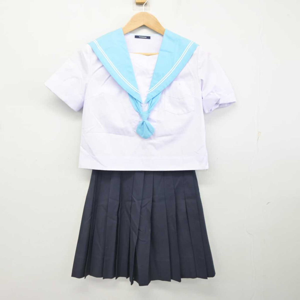 中古】大阪府 夕陽丘高等学校 女子制服 3点 (セーラー服・スカート 