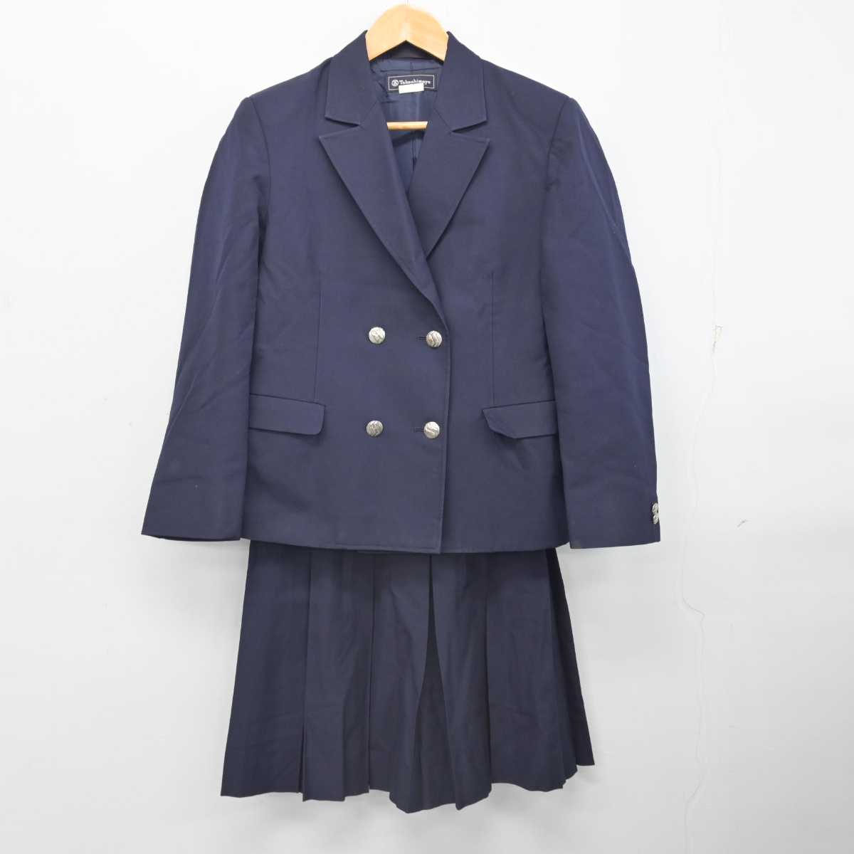 【中古】神奈川県 荏田高等学校 女子制服 3点 (ブレザー・ベスト・スカート) sf083617