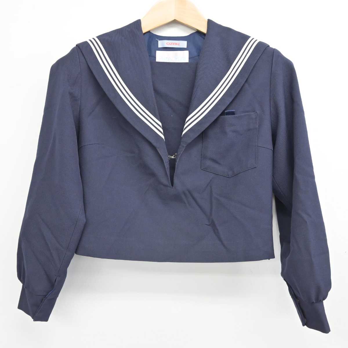 【中古】愛知県 古知野中学校 女子制服 2点 (セーラー服・スカート) sf083637