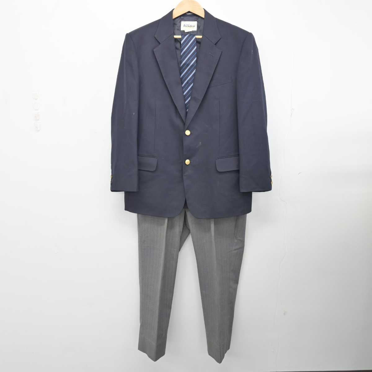 【中古】千葉県 三田中学校 男子制服 4点 (ブレザー・ズボン・ズボン) sf083641