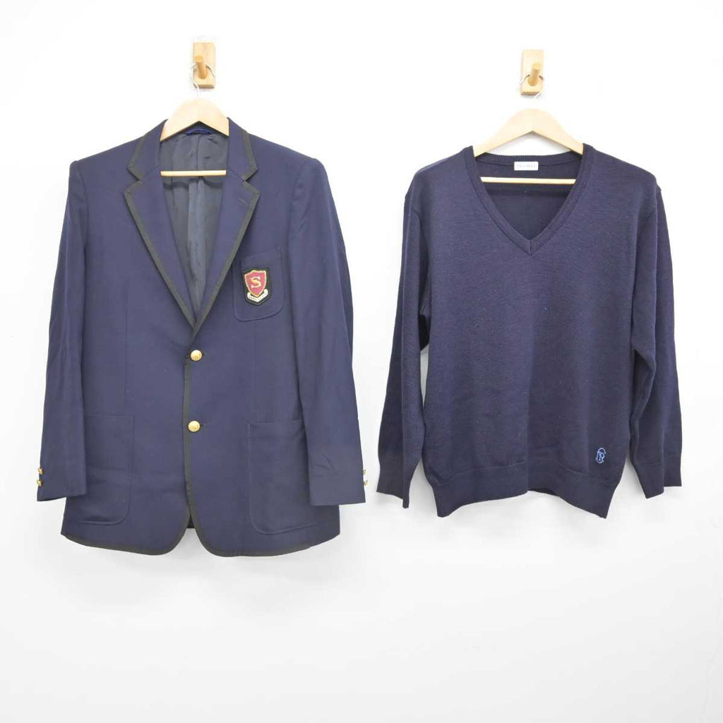 夕陽ヶ丘学園高校　男子ブレザーL 新品未使用 中古制服】山口県 野田学園高等学校 女子制服 5点（ブレザー