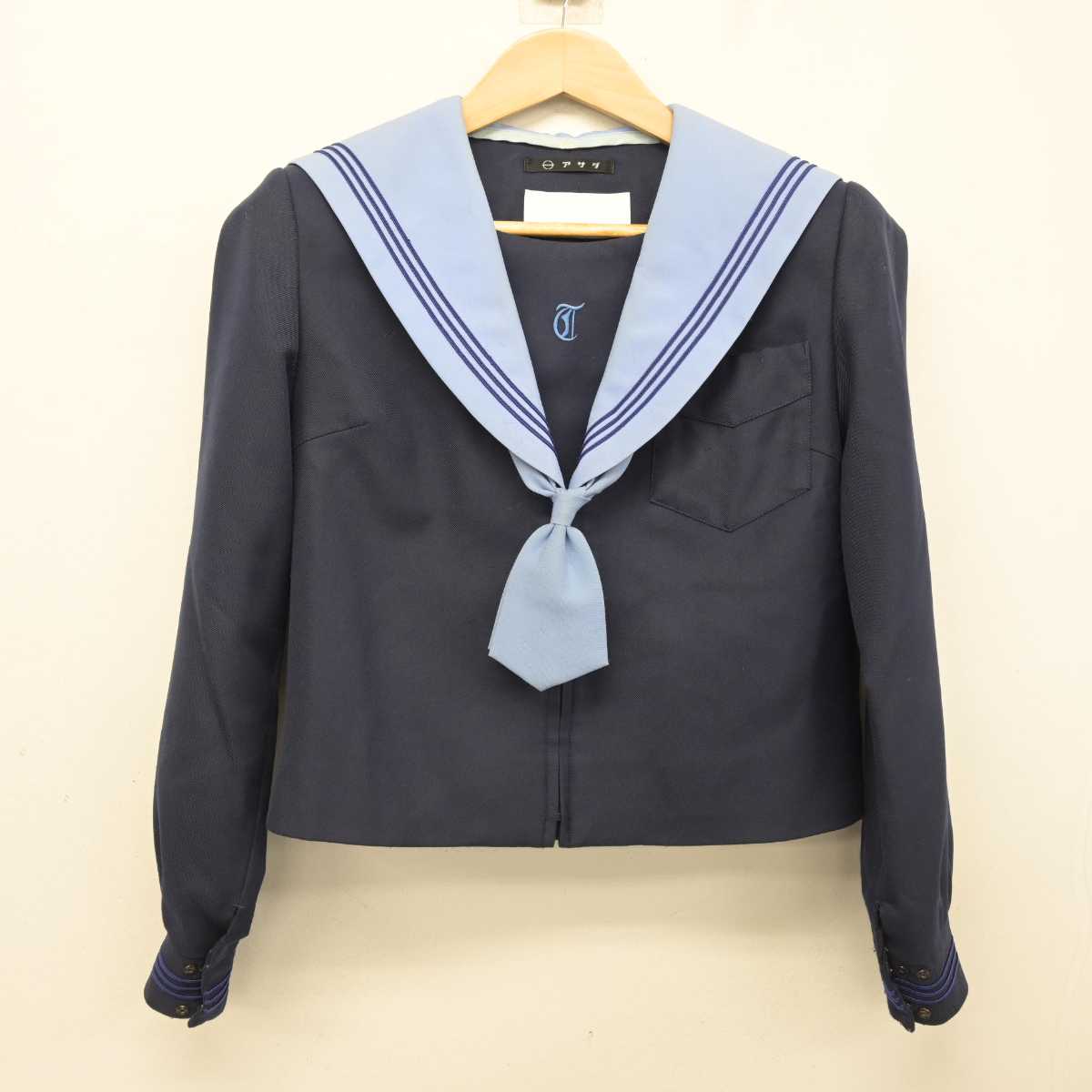 【中古】大阪府 取石中学校 女子制服 3点 (セーラー服・スカート) sf083666