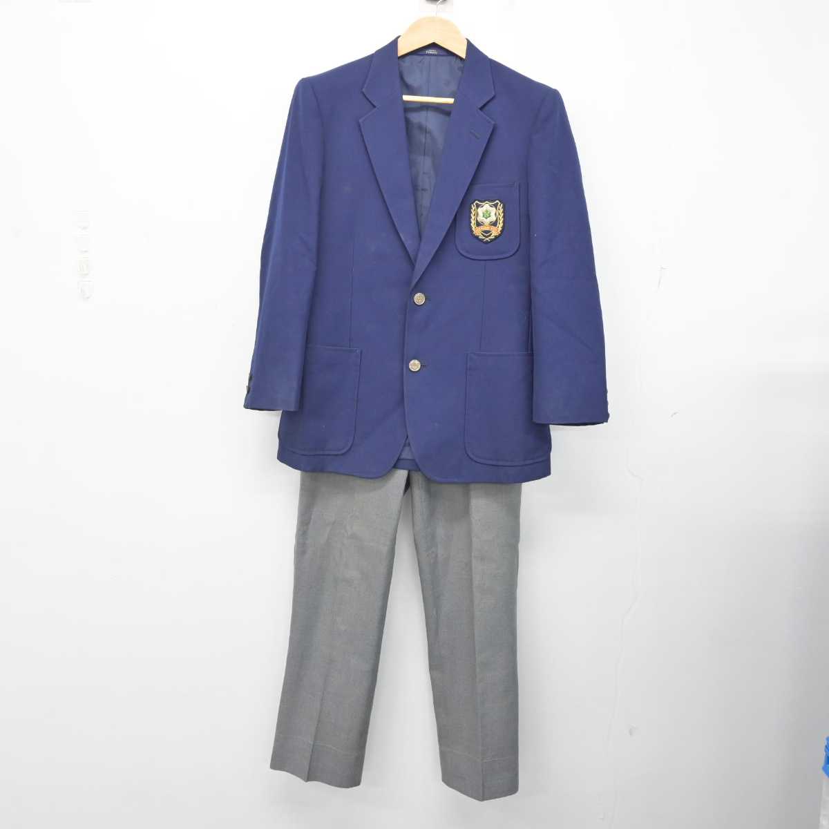 【中古】神奈川県 中川西中学校 男子制服 2点 (ブレザー・ズボン) sf083697