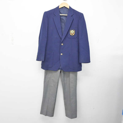 【中古】神奈川県 中川西中学校 男子制服 2点 (ブレザー・ズボン) sf083697