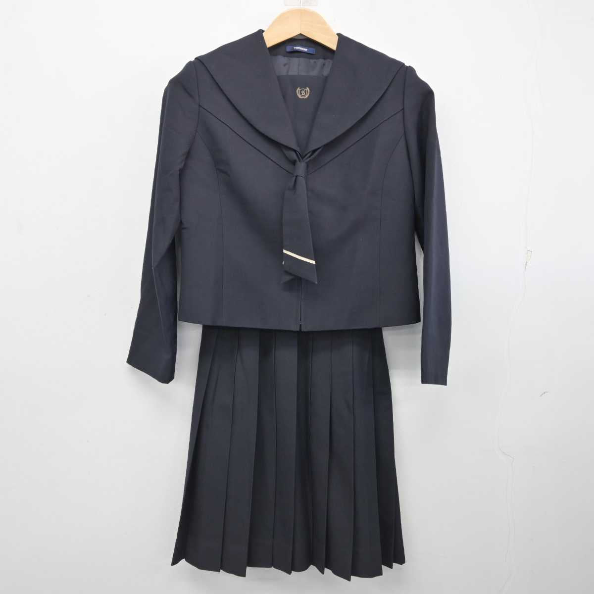 【中古】青森県 新城中学校 女子制服 3点 (セーラー服・スカート) sf083731