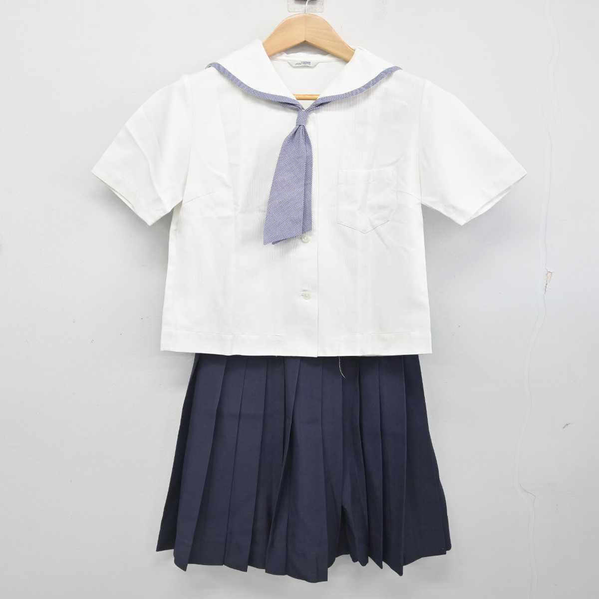 【中古】青森県 新城中学校 女子制服 5点 (セーラー服・スカート) sf083733