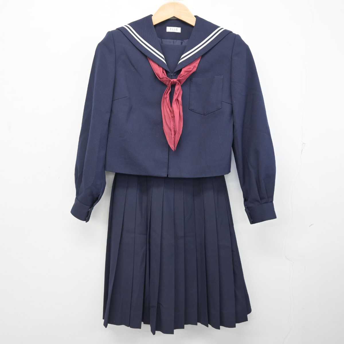 【中古】青森県 新城中学校/旧制服 女子制服 3点 (セーラー服・スカート) sf083734