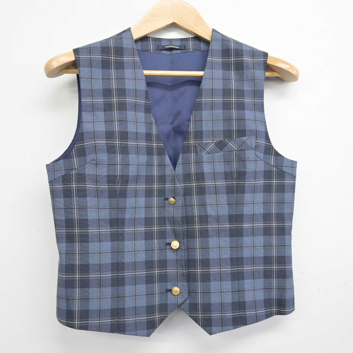 中古】千葉県 千城台西中学校 女子制服 2点 (ベスト・スカート 中古】千葉県 千城台西中学校 女子制服 2点 (ベスト・スカート