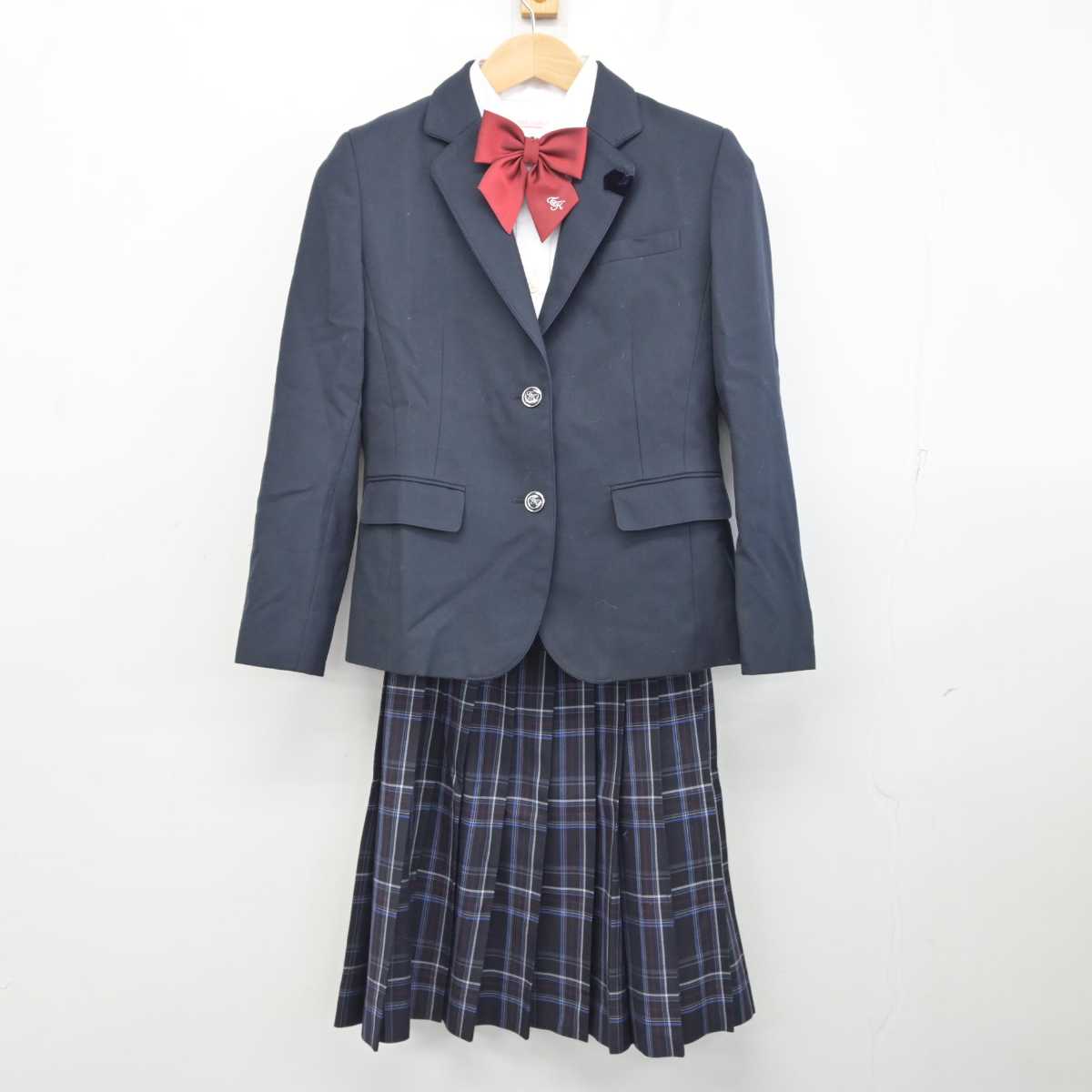 【中古】東京都 東京家政学院高等学校 女子制服 4点 (ブレザー・シャツ・スカート) sf083778