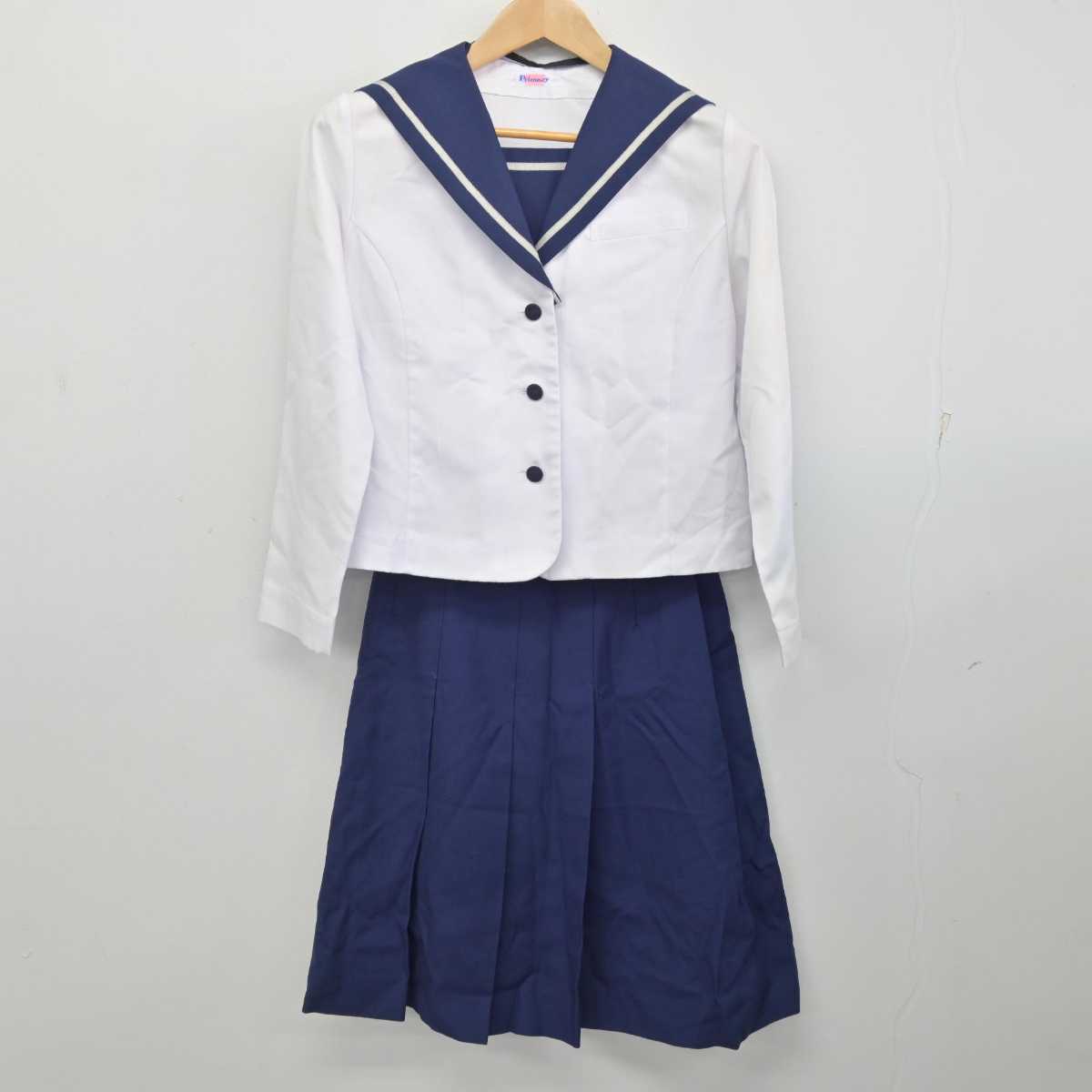 【中古】秋田県 秋田高等学校 女子制服 3点 (セーラー服・セーラー服・スカート) sf083784