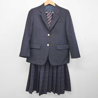 【中古】東京都 東村山市立第三中学校 女子制服 4点 (ブレザー・ニット・スカート) sf083790