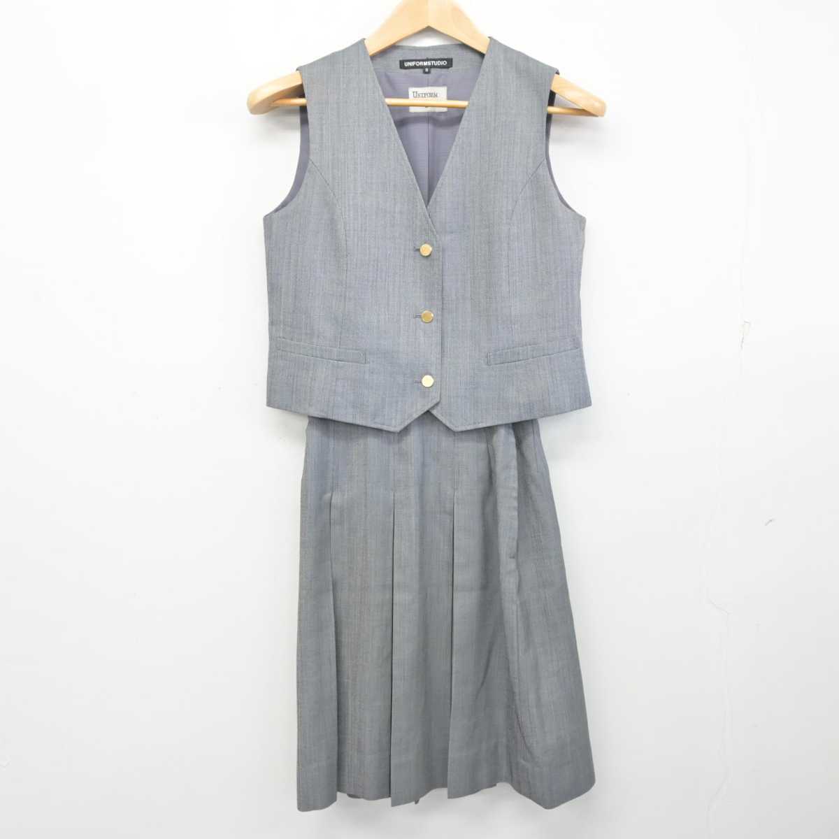 【中古】東京都 稲城第四中学校 女子制服 2点 (ベスト・スカート) sf083799