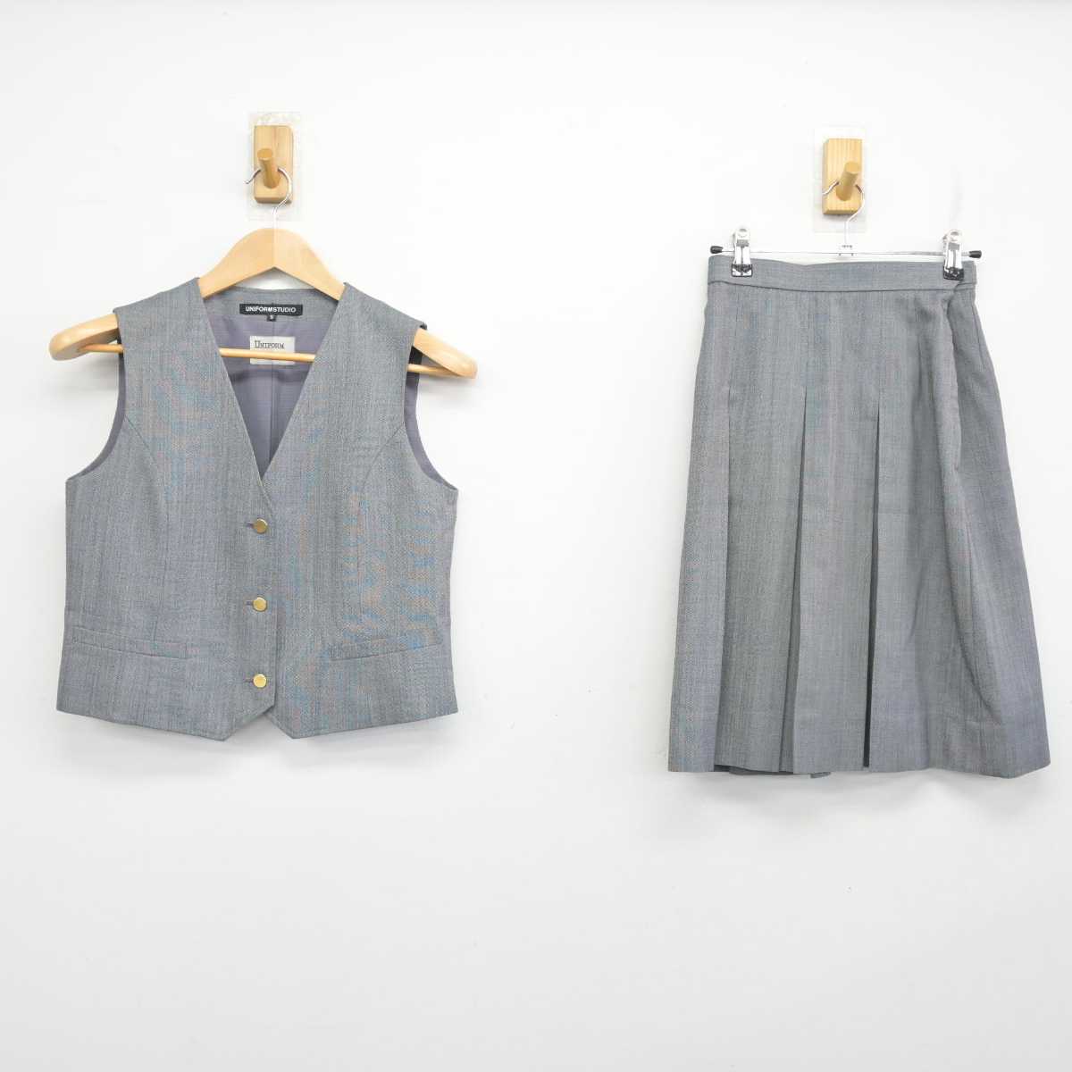 【中古】東京都 稲城第四中学校 女子制服 2点 (ベスト・スカート) sf083799