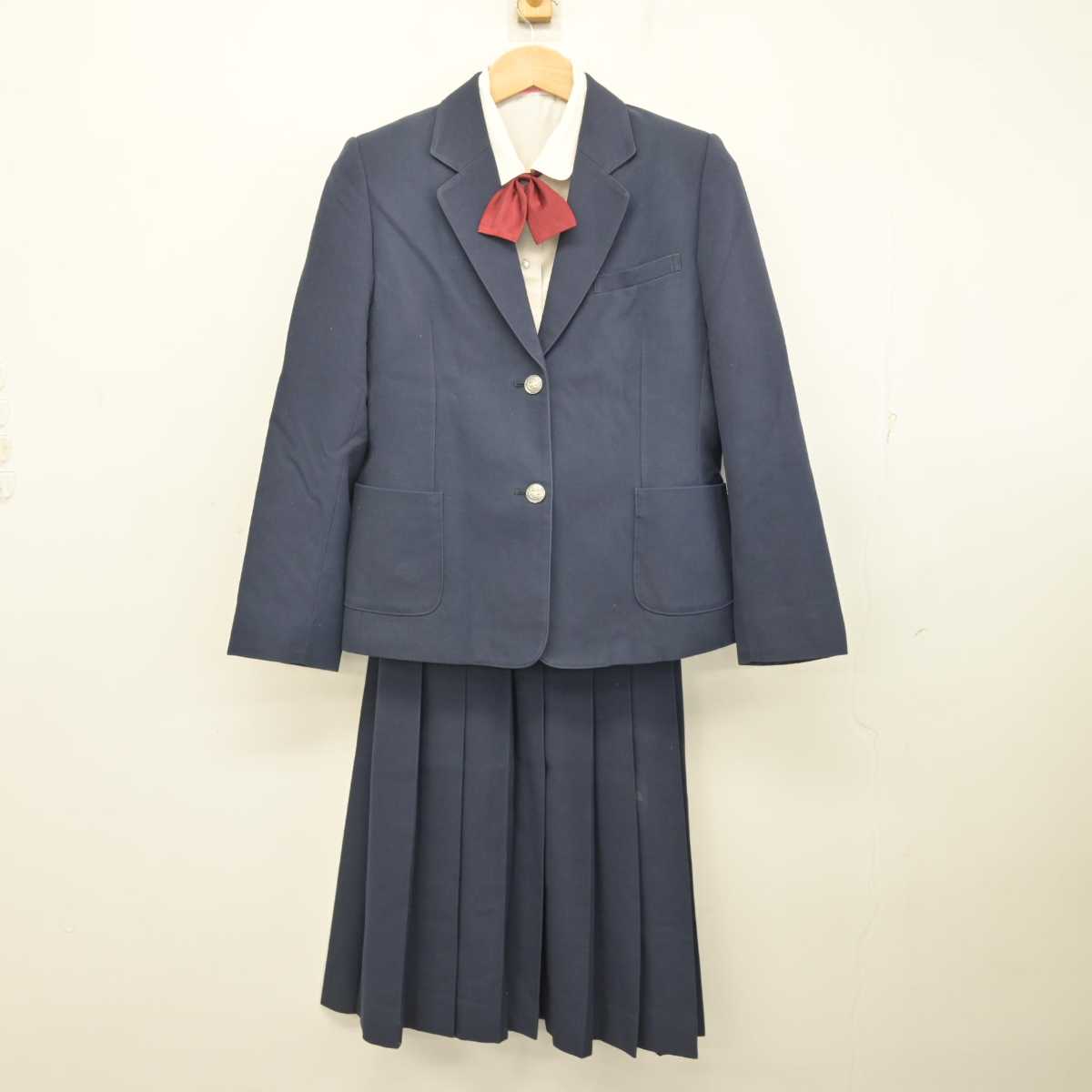 【中古】埼玉県 名細中学校 女子制服 5点 (ブレザー・シャツ・スカート) sf083803