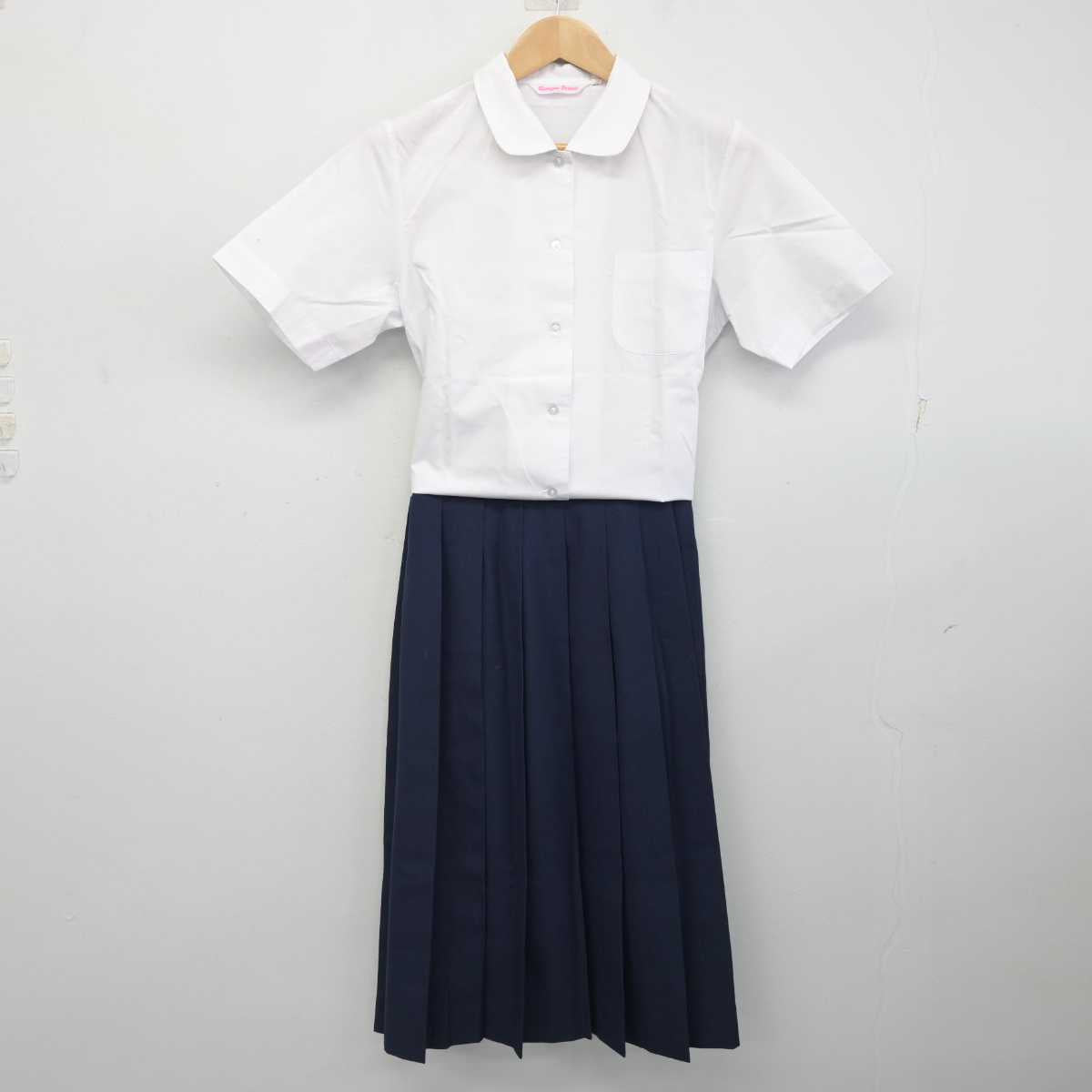 【中古】埼玉県 名細中学校 女子制服 2点 (シャツ・スカート) sf083804