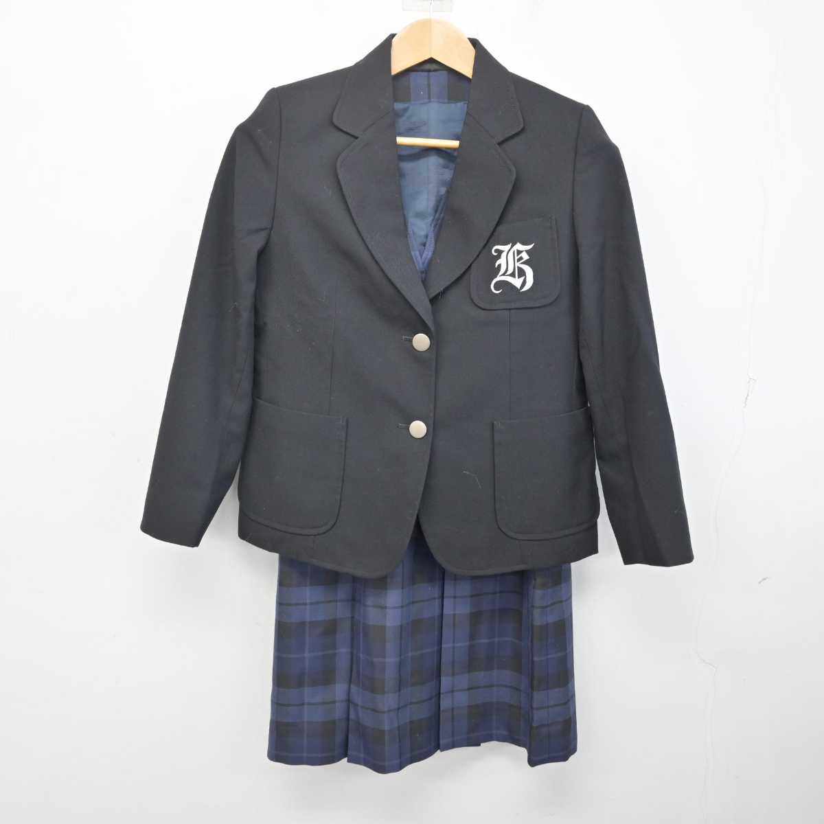 【中古】神奈川県 東永谷中学校 女子制服 3点 (ブレザー・ベスト・スカート) sf083824