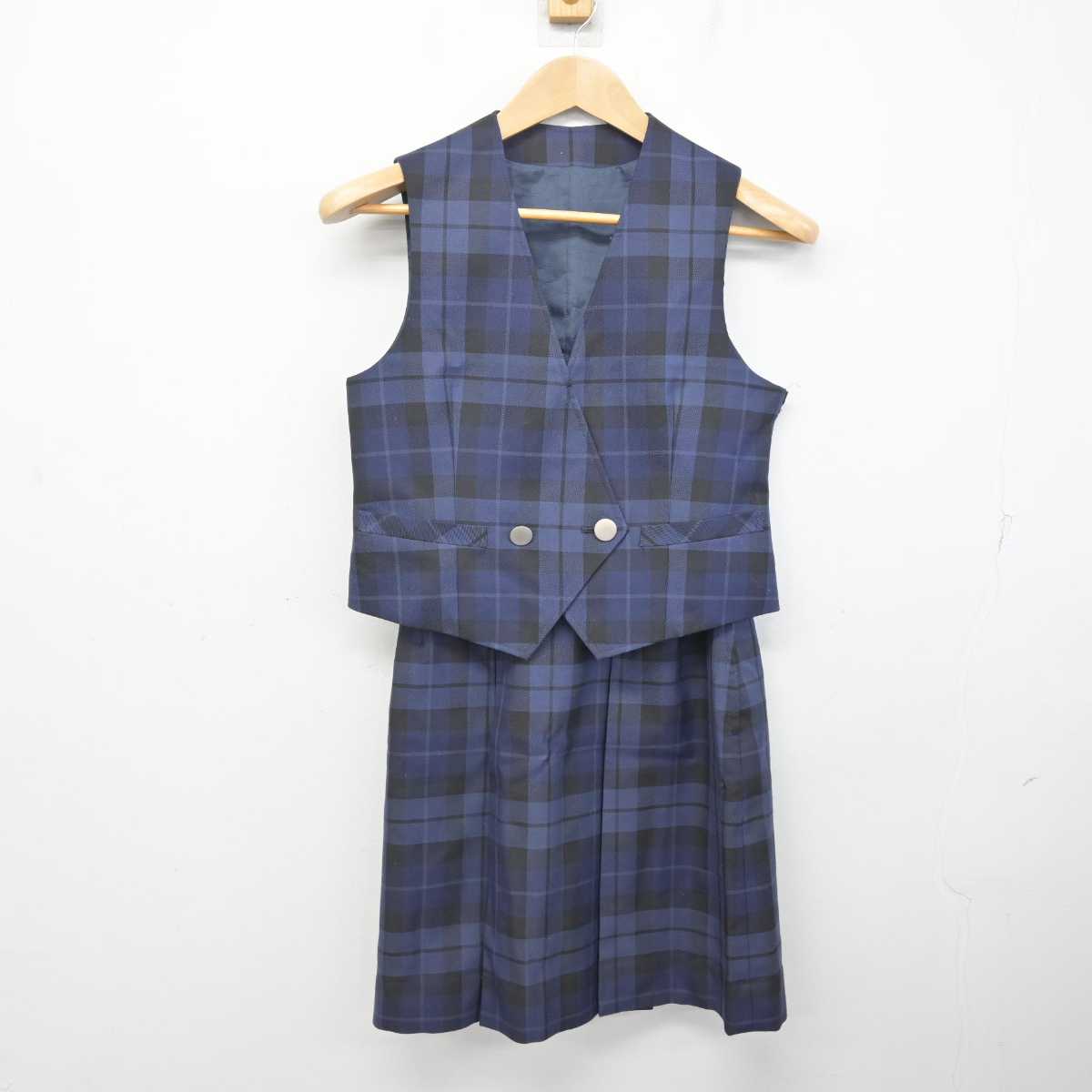 【中古】神奈川県 東永谷中学校 女子制服 3点 (ブレザー・ベスト・スカート) sf083824