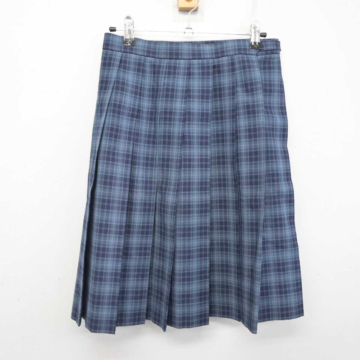 【中古】千葉県 敬愛学園高等学校 女子制服 2点 (ニットベスト・スカート) sf083840