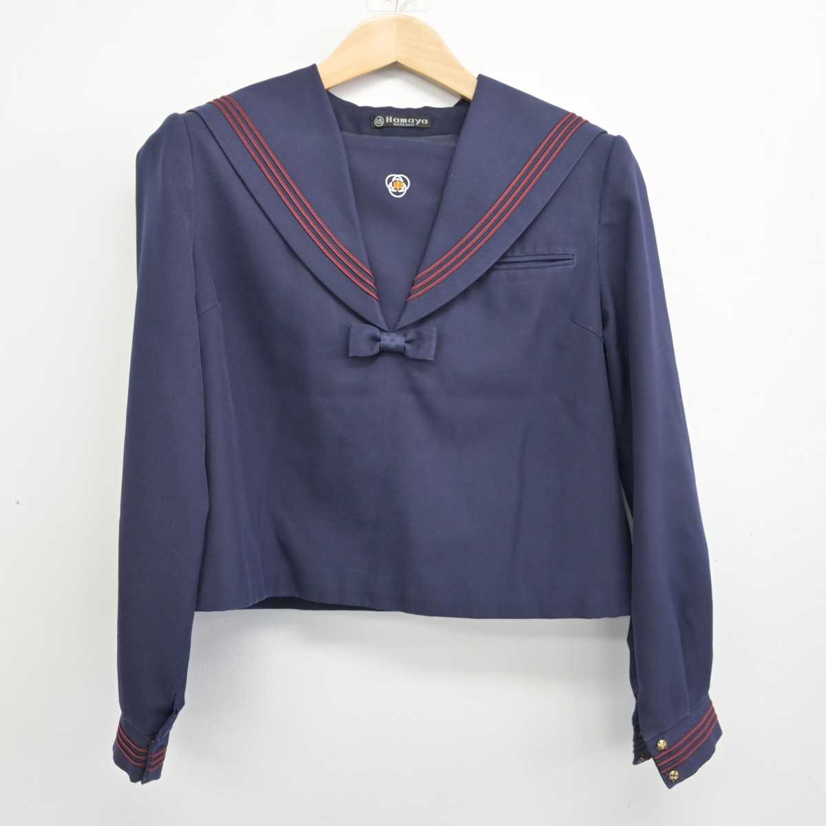 【中古】長崎県 東長崎中学校 女子制服 2点 (セーラー服・セーラー服) sf083868